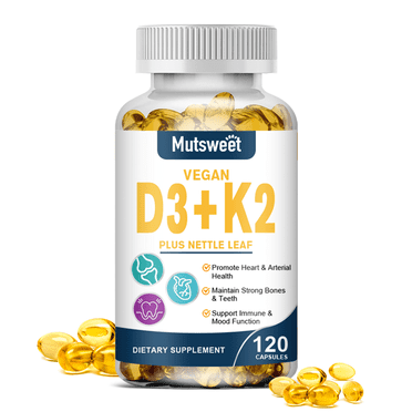 Vitamin D3 K2 | Vitamin K2 MK7   Vegan D3 5000iu | Supports Immune System, Heart，Bones | 120Capsules