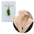thumbnail image 2 of WINDLAND Sophisticated Sea Glass Necklace Wire Wrapped Choker Adjustable Clavicle Chain, 2 of 20