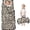 Brown and White Leopard Print, variant on Brown and White Leopard Print Kids Nap Mat, Sleeping Mat with Removable Pillow with Handle & Fastening Straps, Hypoallergenic Gifts for Toddlers Kids Boys Girls,50X20in(130X50cm)