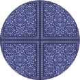 thumbnail image 1 of Ahgly Company Tapis d'Intérieur Ronds Transitionnels Bleus Lavables à la Machine, 3 Pieds Rond, 1 of 7
