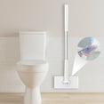 thumbnail image 2 of MXTPOV Small Floor Mop Semi-automatic Clip-on Dust Mop Household Matched with Wet/Dry Paper Towel Disposable Mops for Floor Cleaning Household Cleaning Supplies 2 Colors Optional, 2 of 5