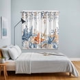 thumbnail image 3 of Blue Coastal Kitchen Curtains Window Panels, Summer Beach Starfish Weeping Eucalyptus Insulated Window Treatment Curtain, Grommet Curtains for Bedroom/Living Room/Bathroom, 2 Piece 52"Wx84"L, 3 of 8
