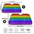thumbnail image 3 of Haiem Colorful Glitter Rainbow Car Windshield Sun Shade - Blocks UV Rays Sun Visor Protector, Sunshade to Keep Your Vehicle Cool, Universal Fit SUV Van Sedan-Small, 3 of 7
