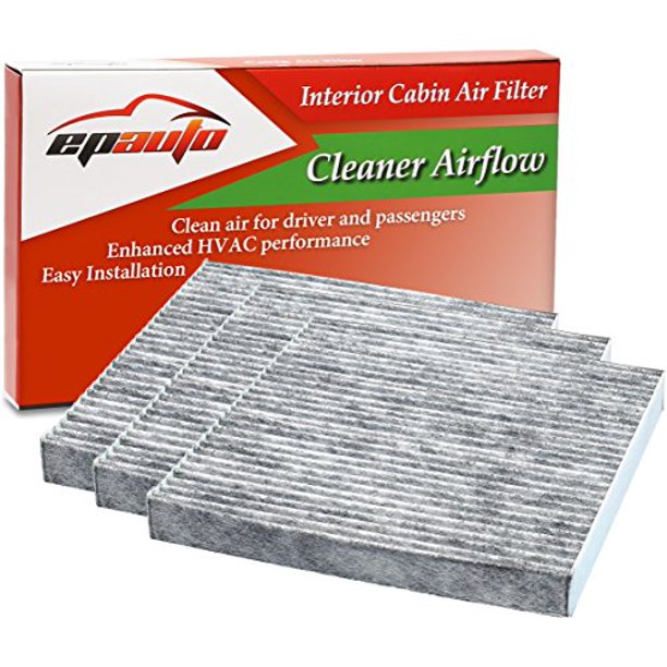 3 Pack EPAuto CP134 (CF10134) Premium Cabin Air Filter includes Activated Carbon