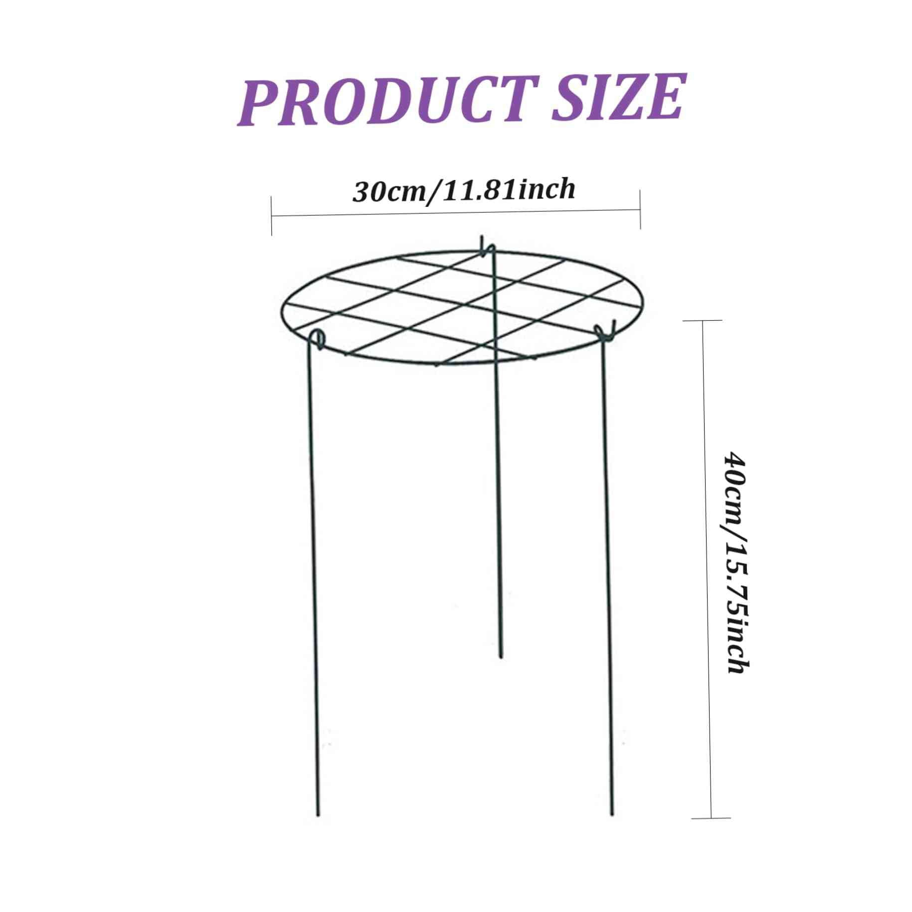 2Pcs Peony Support Cage Grow Through Plant Supports for Rose, Tomato, Orchids Vines(Grid, 11.8 x 15.7inch)