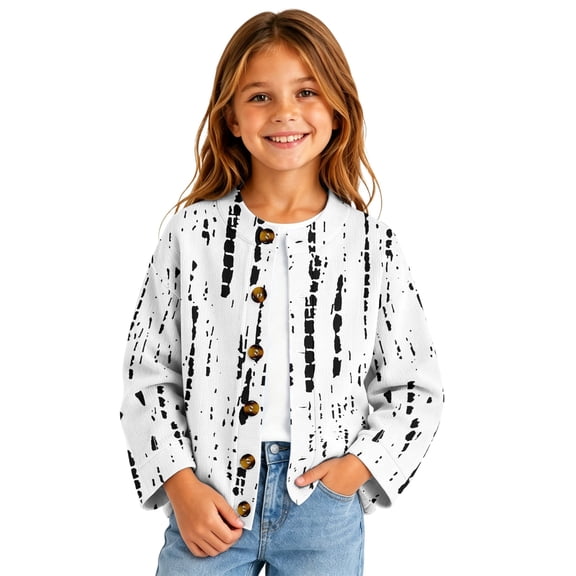 Grblisyd Girls Sweater Cardigans Fall Knit Button Long Sleeve Cardigan Kids Soft Lightweight Tops for Daily Wear