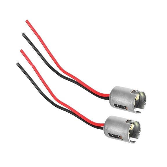 Unique Bargains 2 Pcs 1176 BA15D Car LED Bulb Socket Auto LED Bulb Light Lamp Socket Adapter Plug Extension Wire
