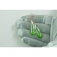 thumbnail image 4 of 14k Pink Rose Gold Filled Long Simulated Peridot Earrings Faceted Teardrops Green Classic Dangle Drops Designed for Adult Women, 4 of 5