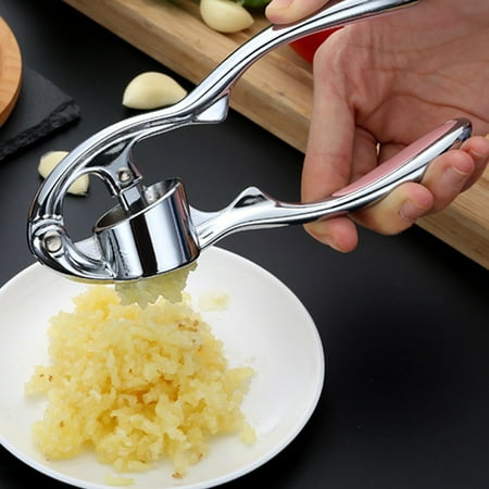 

AIEOTT Stainless Steel Garlic Press Crusher Squeezer Masher Home Kitchen Mincer Tool