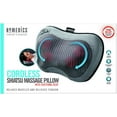 Homedics Cordless Shiatsu Full Body Massage Pillow with Soothing Heat, Masseuse Feel, Gray color