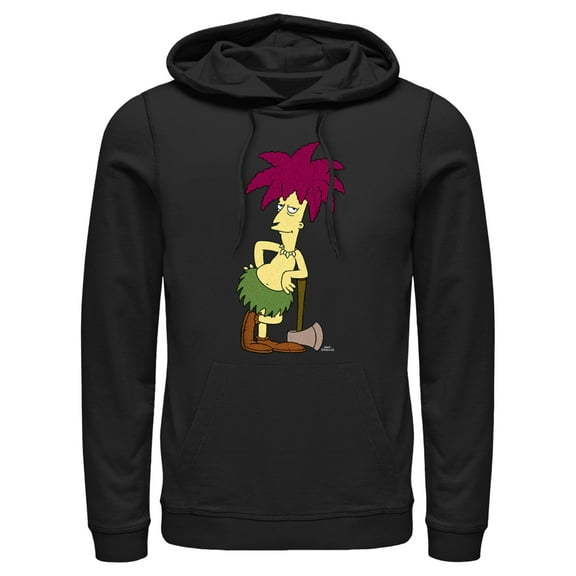 Men's The Simpsons Sideshow Bob Portrait  Pull Over Hoodie Black X Large