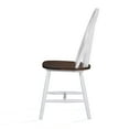 thumbnail image 6 of Noble House Conrad Farmhouse Rubberwood Dining Chairs, Set of 2, Brown, White, 6 of 7
