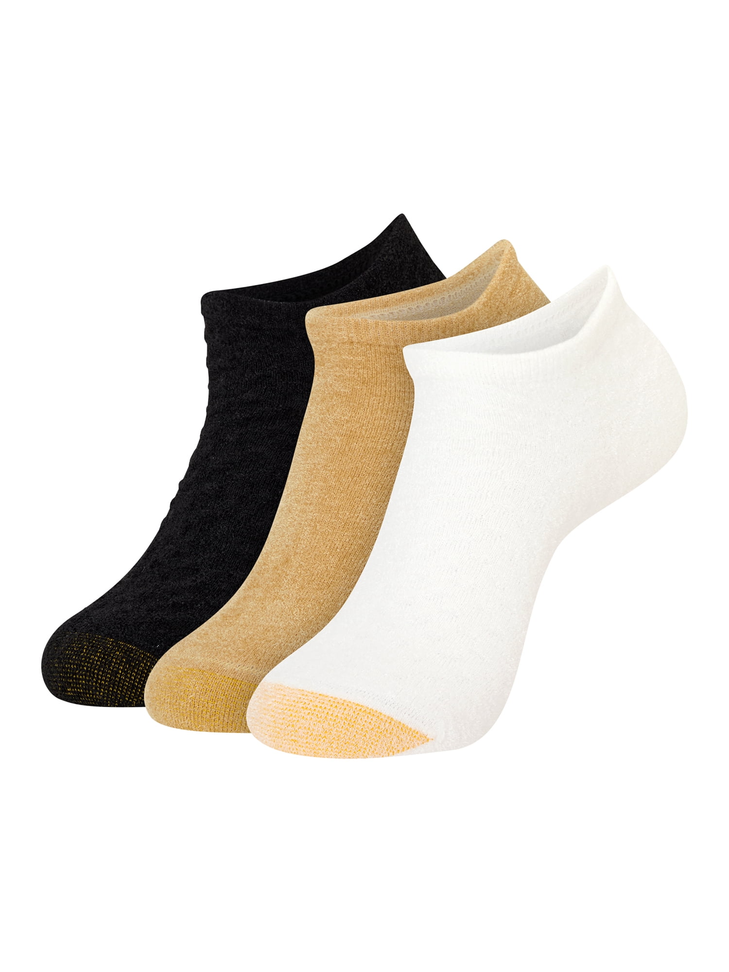 GoldToe Edition Women's Feather Dot Quarter Socks Assorted, 3 Pairs, Size 6-9