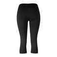 thumbnail image 4 of OSOLU Plus Size Leggings For Women Capri Yoga Pants Lifting Shapewear Women's Clothing Workout Stretchy Running Tummy Control Joggers Bottoms Black XL, 4 of 5