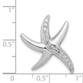 thumbnail image 2 of Pendentif en Forme d'Étoile de Mer Polie en Zircone Rhodié Argent Sterling 925, 2 of 2