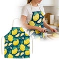 thumbnail image 2 of 2Pack Fruit Patterned Kitchen Apron – Durable Polyester Bib Apron Stain & Lightweight Non Adjustable Fit For Everyday Cooking Baking & Grilling Unisex Design For Adults Apron Sleeve 17.7"X22.0", 2 of 6