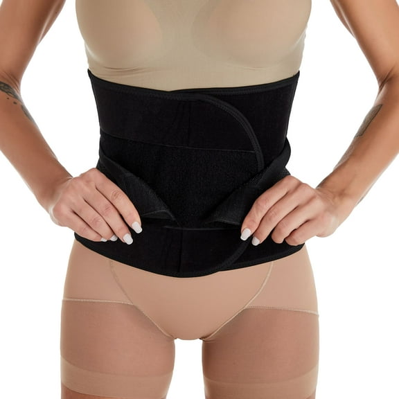 SWSMCLT Women's Waist Cincher Elastic Shapewear Slimming Postpartum Waist Trainer Waist Belt Slim Tight Firm Spandex Summer Black XX-Large