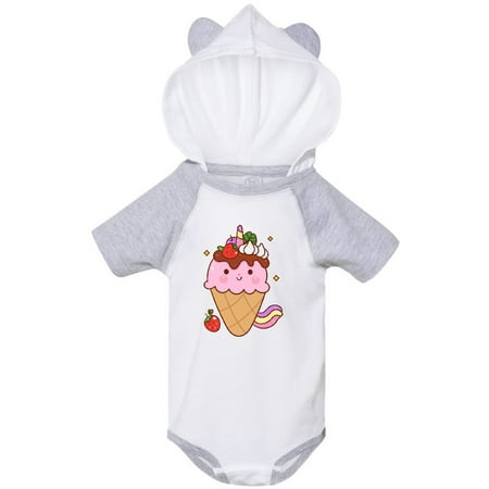 

Inktastic Kawaii Ice Cream Cone Gift Baby Boy or Baby Girl Bodysuit