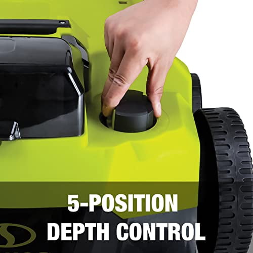 Sun Joe 24V X2 DTS15 CT Scarifier and Dethatcher 5 Depth Positions 15 inch Brushless Motor Tool Only Green