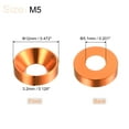 thumbnail image 2 of Unique Bargains Lot de 30 Rondelles de Comptoir M5 en Alliage d'Aluminium Anodisé, Orange, 2 of 4