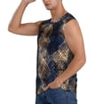 thumbnail image 3 of Bingfone Watercolor Snake Skin Pattern Men's Tank Tops Workout Sleeveless Tee Shirts Running Beach Tanks for Men-Small, 3 of 7