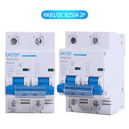 SPABOY 1P 2P DC Breaker 12V 24V 36V 48V 96V 120V DC Circuit Breaker 100A 200A 250A Solar Battery Protector Car Charging Pile Isolator (Color : 1P, Size : 150A)