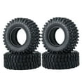 thumbnail image 2 of Bewildely 4x neumáticos de rueda de goma universales negros para neumáticos de coche de tracción aumentada duraderos de alto rendimiento Kits de construcción modelo, 2 of 6