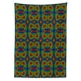 thumbnail image 3 of Ambesonne Psychedelic Tablecloth Rectangular Table Cover, Seventies Hippie, 60"x90", Multicolor, 3 of 4