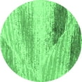 thumbnail image 1 of Ahgly Company Indoor Round Abstract Emerald Green Modern Area Rugs, 5' Round, 1 of 4