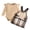 #01 Beige, variant on Baby Girl Toddler Girl 2‑Piece Ruffle Romper and Suspender Skirt Set with Headband | Long Sleeve Plaid Overall Dress Fall Winter Spring Daily Wear for Baby Girls Kaprioy Girls Clothes Fall Winter