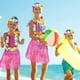thumbnail image 4 of Paquete de 5 faldas hawaianas de hierba Hula para niñas, falda de baile Hula con accesorio de disfraz de flores, vestido de fiesta hawaiano Hula para niñas, 4 of 5