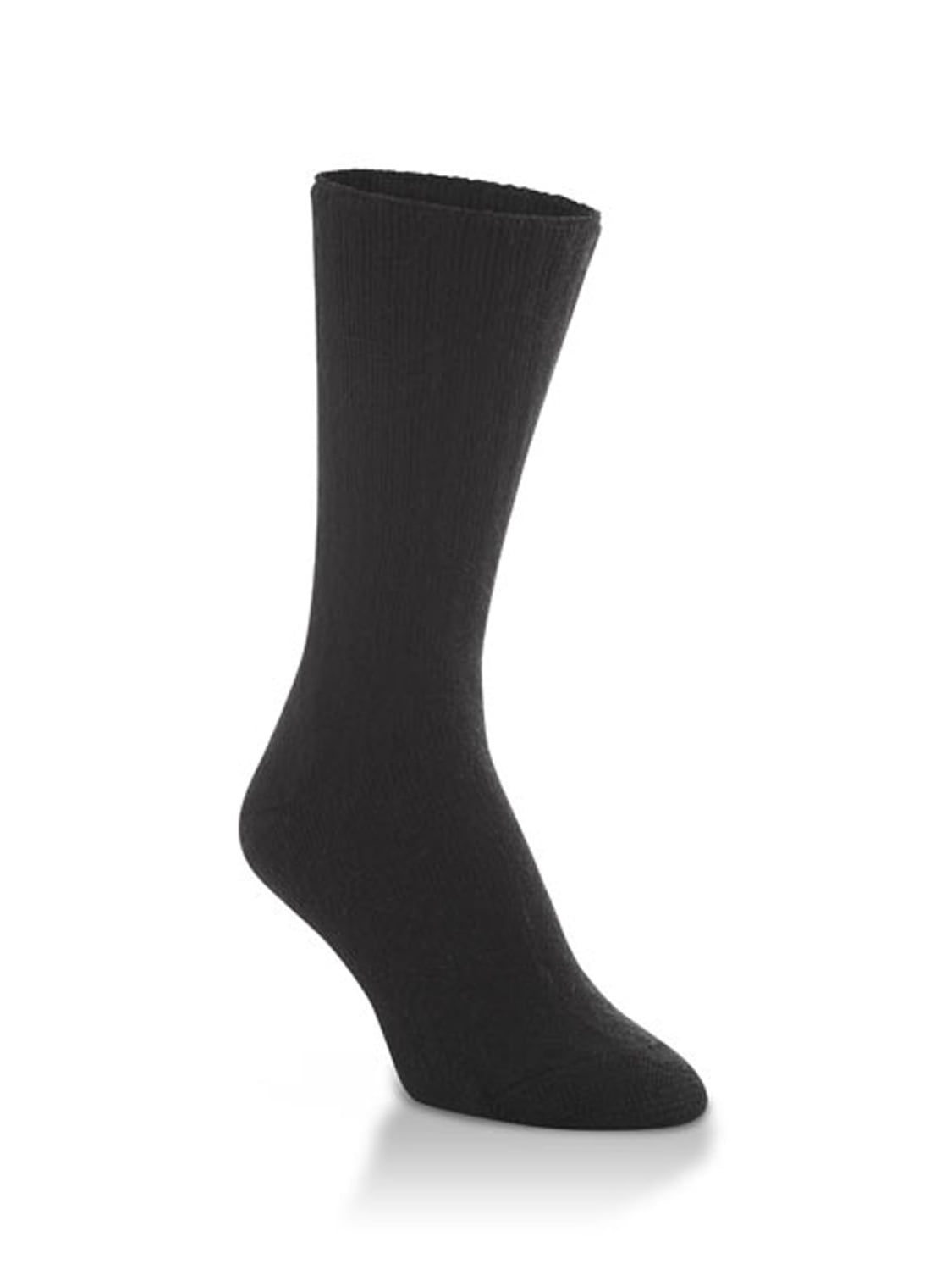 Worlds Softest Socks Classic Collection Large Black Crew Cut