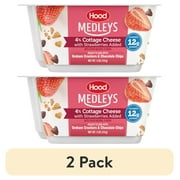 (2 pack) Hood 4% Cottage Cheese Medleys Strw with Grhm Crkrs and Choc Chips, 5 oz