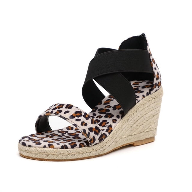 Womens Platform Wedge Sandals Ankle Strappy Open Toe Slingback High Heel Summer Sandals