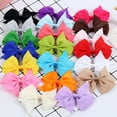 thumbnail image 6 of Dsseng 40Pcs 20 Colors 4" Hair Bows Clips Solid Color Grosgrain Ribbon Pinwheel Hair Bows Alligator Clips Hair Accessories for Baby Girls Infants Toddlers Kids Teens Little Girls In Pairs, 6 of 6
