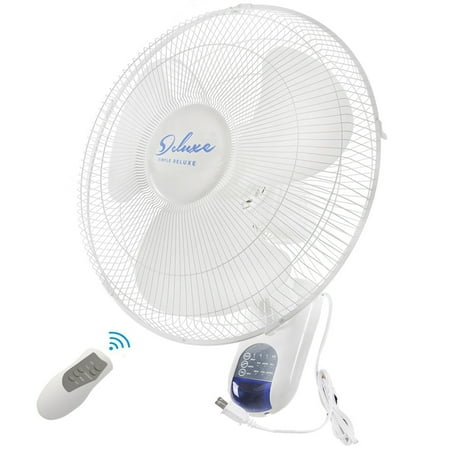 Simple Deluxe Quiet 16 Inch Digital Wall Mount Oscillating Fan With Simple Deluxe Quiet 16 Inch Digital Wall Mount Oscillating Fan With Remote