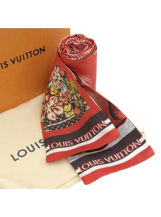 Authenticated Used Louis Vuitton Silk Scarf Muffler Rectangular Pattern  Light Blue x Green Women's LV