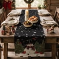 thumbnail image 4 of Smile Snowman Birds Trees Christmas Table Runner Black 13 x 108 Inch, 4 of 8