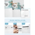 thumbnail image 5 of No Hook Shower Curtains with Snap-in Liner Set, Teal Sea Turtle Coastal Waterproof Hotel Style Bathroom Shower Curtain, Summer Beach Nautical Coral Breathable Mesh Top Window Bath Curtains 48''x72'', 5 of 6