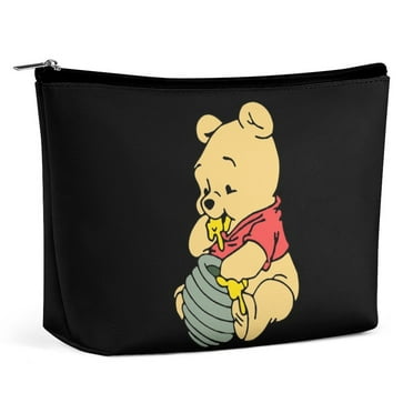 Winnie The Pooh Make up Bag Travel Cosmetic Bags Zipper Pouch Case Organizer Cute Organizer Suitable for Purse for Women Foldable Storage Bag, Girls Makeup Bag for Birthdays Mothers Day Gift