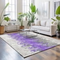 thumbnail image 3 of Area Rugs 5'x7', Purple Grey Abstract Carpet Runner Indoor Outdoor Rugs Home Decor Aesthetic, Gradient Geometric Graffiti Modern Art Non Slip Mats Washable Accent Rug for Living Room Bedroom, 3 of 8
