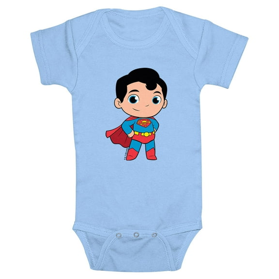 Infant's DC Super Friends Chibi Superman Power Pose Bodysuit
