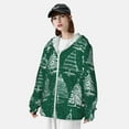 thumbnail image 5 of Goofa Christmas Trees Printed Women's UPF 50+ Sun Protection Hoodie Jacket Lightweight Long Sleeve Sun Shirt for Women with Pocket Hiking Outdoor-Small, 5 of 9