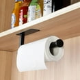 thumbnail image 6 of 2 packs Towel Holder Under Cabinet No Drilling, Self Adhesive Paper Towel Holder Wall Mount for Kitchen,RV, Matte Black Paper Towel Holder 304 Stainless Steel, Under Cabinet Paper Towel Holder, 6 of 6