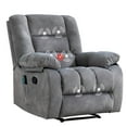 thumbnail image 2 of Bonzy Home Fauteuil Inclinable Manuel Surdimensionné avec Massage, Chauffage, Canapé Inclinable Surdimensionné avec Poches Latérales, pour Salon, Chambre, Gris Clair, 2 of 7