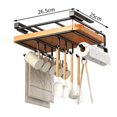 thumbnail image 6 of sunsanly Cabinet Hanger with Multi Hooks Punch-free Installation Stainless Steel Heavy Duty Cutting Board Holder Kitchen Utensil Cup Hanging Rack Chopping Board Organizer, 6 of 8