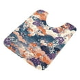 thumbnail image 4 of Ryvnso Flower Pattern Bathroom Shaggy Rugs Toilet U Shape Mat Soft Contour Rug 20"x24", 4 of 9
