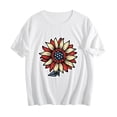 thumbnail image 5 of Vetsdori Womens Red White and Blue T Shirts Short Sleeve USA Years Anniversary Pullover Fourth of July Graphic Patriotic Casual,Summer Crew Neck Shirts for Women Independence Day, 5 of 5