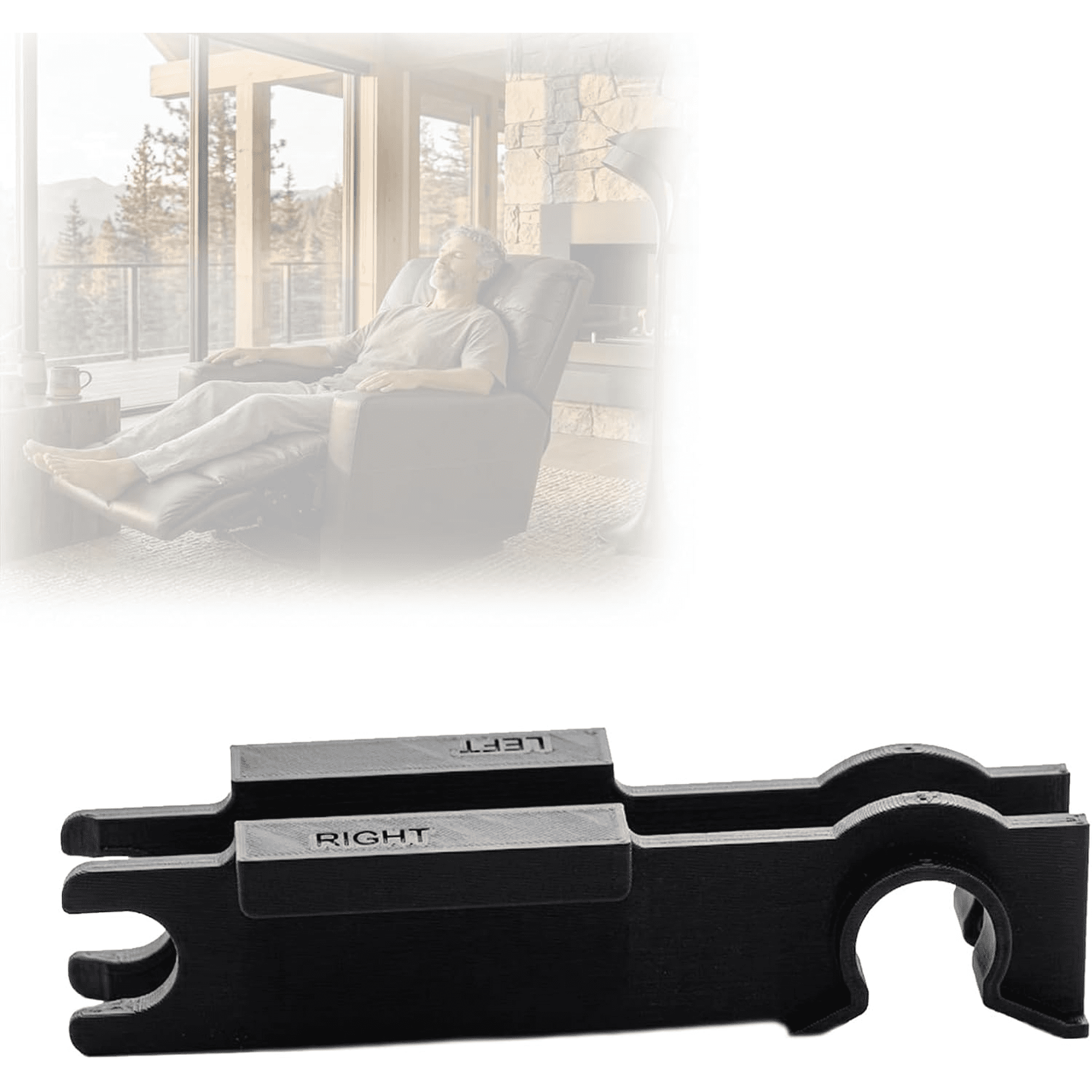 Motion Recliner Footrest Linkage Bracket Compatible with La-Z-Boy Left and Right Footrest Linkage Brackets for Reclining Chairs, Connects Extension and Retraction Mechanism