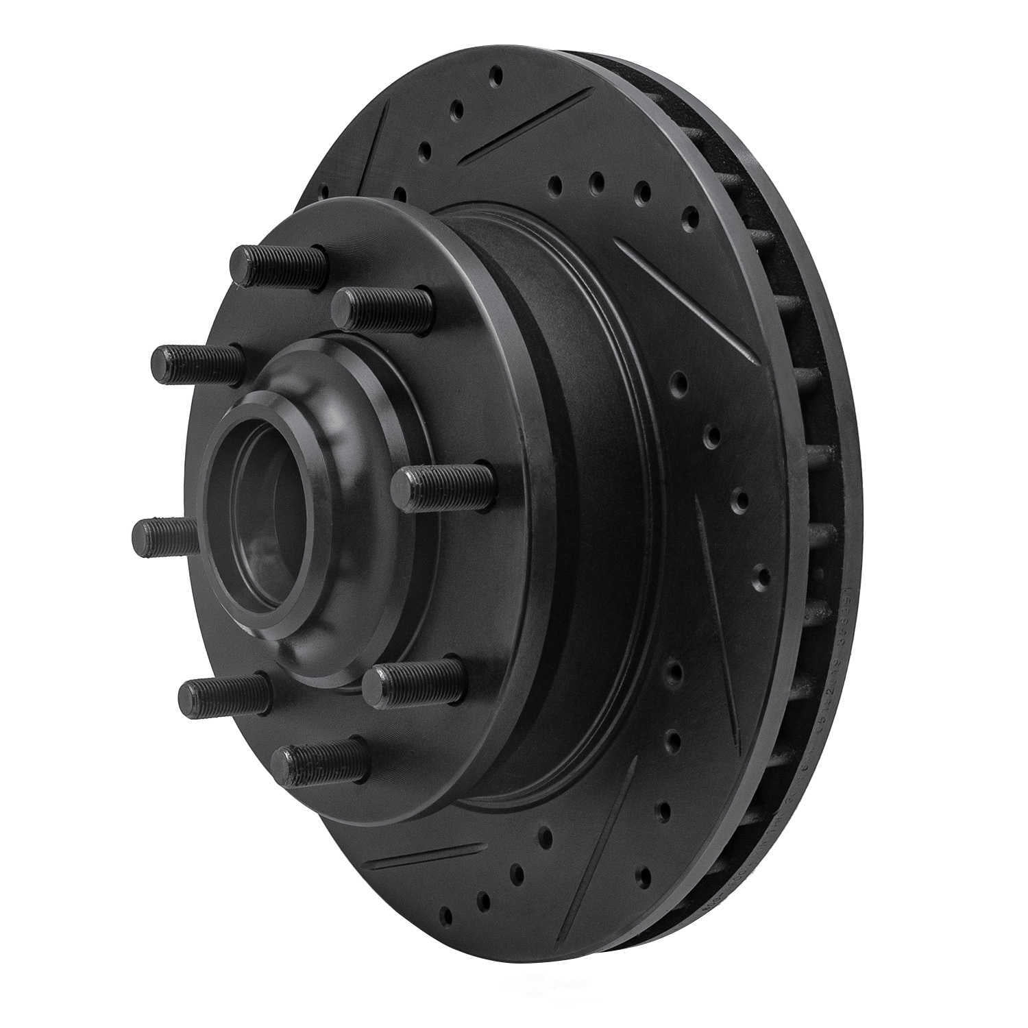 Dynamic Friction Company 633-48004L DFC Brake Rotor - Drilled And Slotted - Black